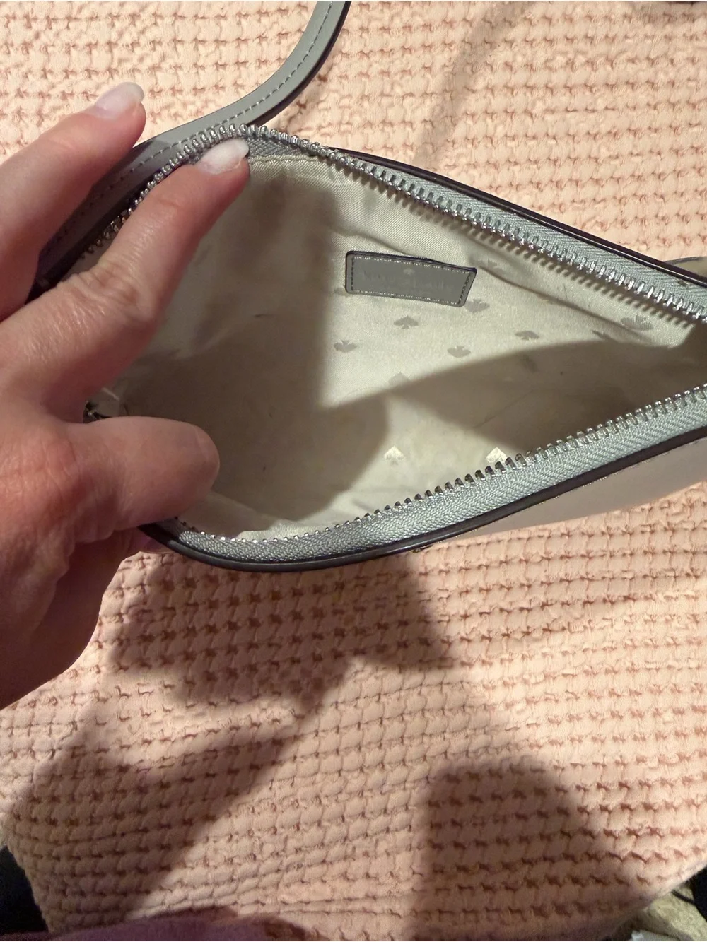 kate spade Grey Leather Crossbody with Tassel